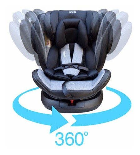 Butaca Para Bebe Infanti Isofix Multiage 360º Gris (0-36kg) 