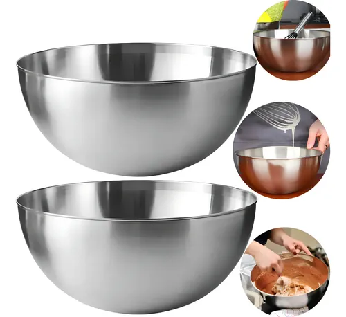 Bowl Tigela Bacia Aço Inox Saladeira 36cm Mistura Cinza - Miniatura 2