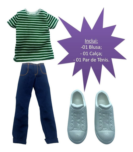 Imagem 4 de 4 de Conjunto Roupa Moderna Para Boneco Ken Original Mattel
