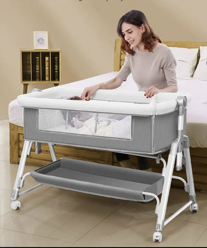 Cuna Moisés De Bebe Mosquitero Abatible Se Adapta A La Cama