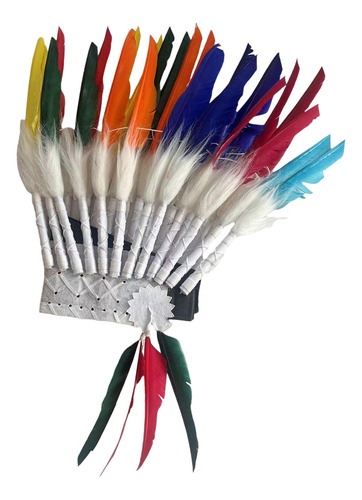 Tocado De Plumas Indias, Sombrero Indio Jefe Americano Para