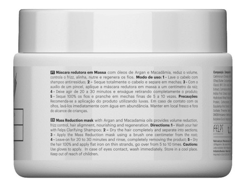 Felps Máscara Xbtx Redutora Okara Massa 300 Gr