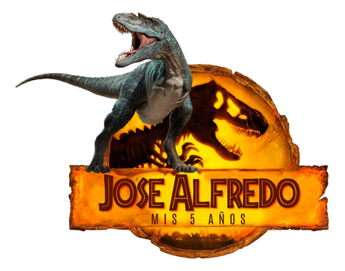Logo Digital Jurassic World Dominio Personalizado Con Nombre