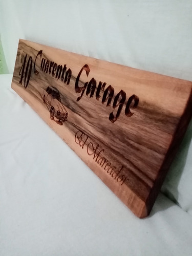 Oferta! Carteles En Madera Curupay 80cm X 30cm