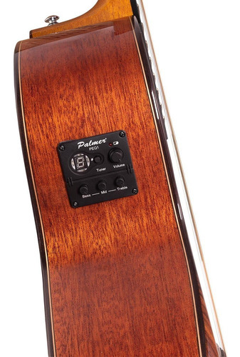 Guitarra Electroacústica Con Cuerdas De Acero Pf40ceq Palmer Color Nude Orientación De La Mano Diestro