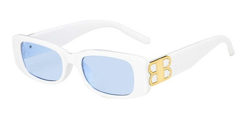 Lentes De Sol Unisex Retro Rectangulares, Protección Uv-400