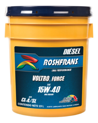 Aceite Diésel Sae 15w-40 Api Ci-4/sl Voltro Force Roshfrans 