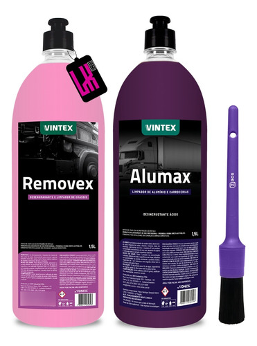 Kit Limpa Alumínio Alumax + Removex Para Chassi Vintex