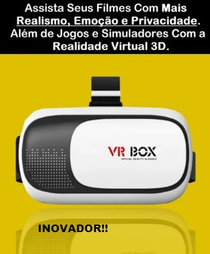 Oculos Realidade Virtual Android/ios - Vr Box Com Controle