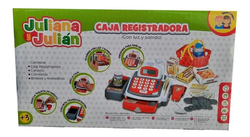 Imagen 3 de 5 de Caja Registradora Juliana Julian C/ Luz Y Sonido Scanner Edu