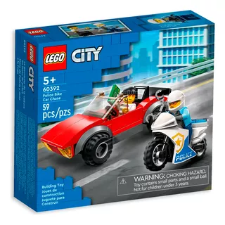 Lego City Moto De Policía Y Coche A La Fuga
