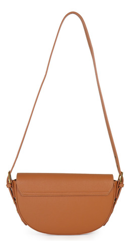 Bolsa Crossbody Para Mujer Cloe Hebilla Decorativa Color Marrón