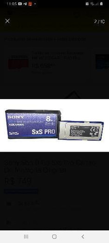 Cartão De Memória Sony Sbp-8 Gb Sxs Pro(pra Vender Rápido)