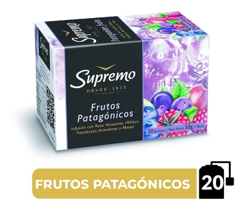 Infusión Frutos Patagónicos Supremo 20 Bolsitas