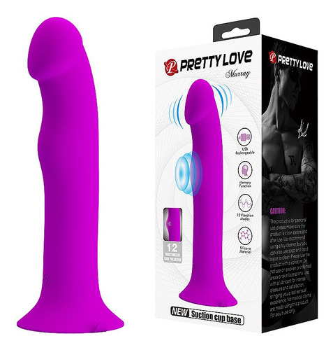 Dildo Murray G-Spot Pretty Love, 19 cm, color morado