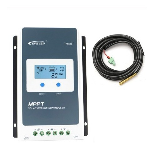 Controlador De Carga Mppt Epever Tracer 40a + Sensor Temp.