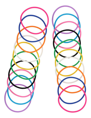 Pulseras De Gelatina De Silicona De Colores Mezclados, 20 Un