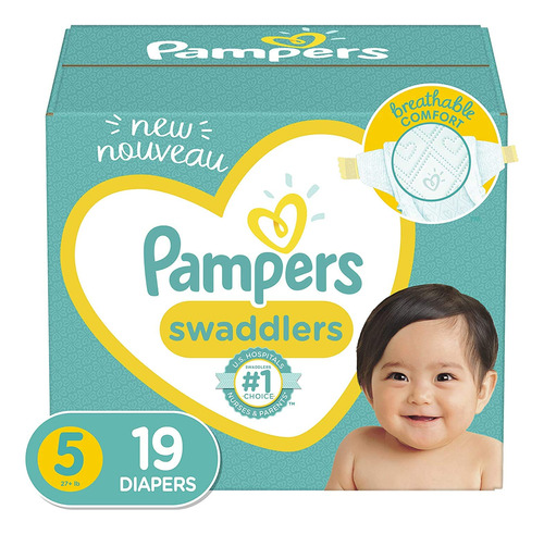 Paales Talla 5, 19 Unidades  Pampers Swaddlers Paales Desech