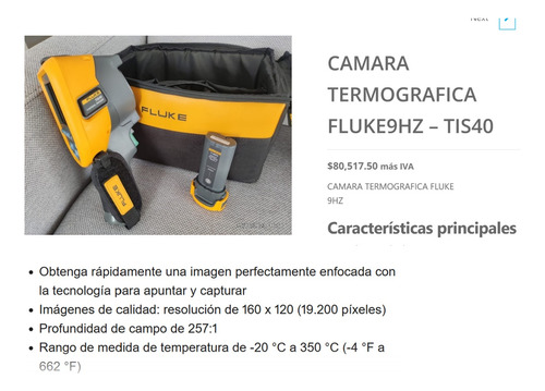 Cámara Termográfica Fluke 9hz-tis40 Prácticamente Nueva