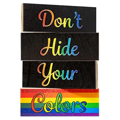 Regalos Lgbt, No Escondas Tus Colores, Conjunto De 4 Bl...