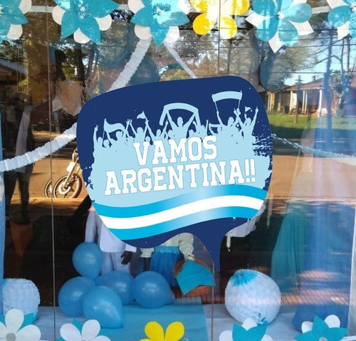 Vinilos Vidriera Mundial Argentina Messi Futbol Qatar 2022