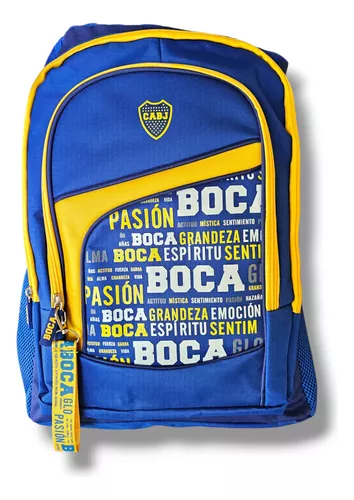 Mochila Boca Juniors Colegio Escolar Adolescente Grande