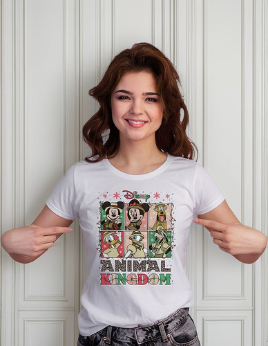 Playera Dama Navidad Dn Mickey Mouse P173