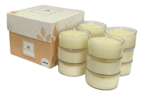 Velitah Brasil Kit 12 Mini Vela Aromática Premium Jasmim C/12 Mini Velas