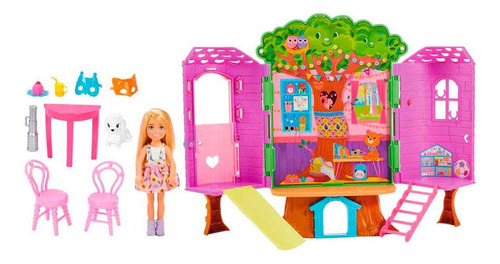Barbie Con Chelsea Set Casa Del Árbol Mattel 