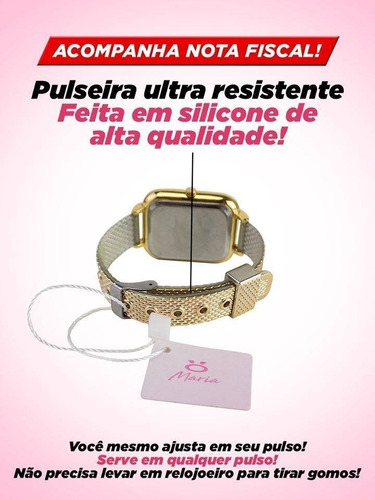 Kit Relogio Feminino Original Silicone Qualidade