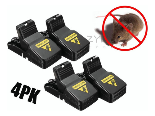 Trampa Para Ratones Ratas De Golpe Dentada 4pk Uso Efectivo