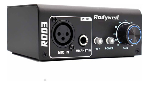 Rodyweil Micrófono Preamplificador Mic Gain Booster Con 2 En