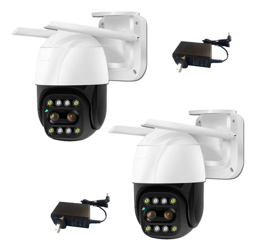 Kit 2 Cámaras Seguridad Ip Wifi Domo Ptz 360 Exterior Zoom