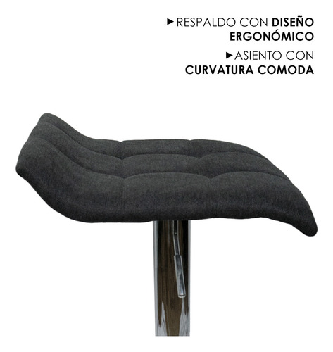 Banco Taburete Bar Barra Comedor Giratorio Posapie Negro