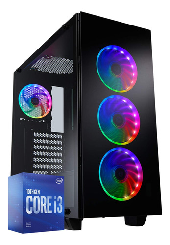 Pc Torre Gamer Core I3 Gen10 16gb Ddr4 240ssd Geforce 4gb