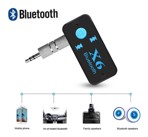 Receptor Bluetooth X6 De Audio Carro / Equipo De Sonido 