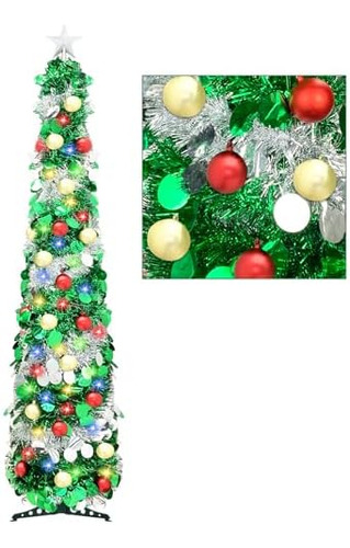 Arbol De Navidad De 5 Pies Con 100 Luces De Color Para Decor