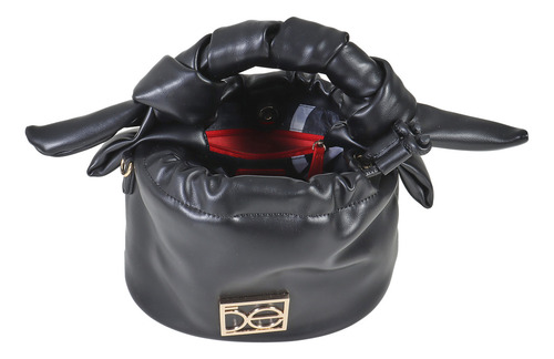 Bolsa Bucket Para Mujer Cloe Con Jareta Color Negro