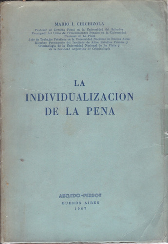 La Individualización De La Pena - Mario I. Chichizola