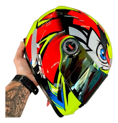 Capacete Ls2 Ff358 Diversos Gráficos Xdron Tribal Ultra Novo