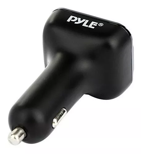 Pyle Transmisor FM Bluetooth, receptor inalámbrico de transmisión de audio  para vehículos, kit de cargador de coche manos libres, pantalla LED