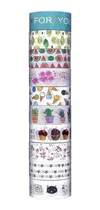 Comprar Juego De 10 Rollos De Cintas Washi Con Diseños Varios B