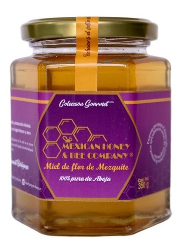 Miel De Abeja Flor De Mezquite Mexican Honey & Bee Co. 350 G