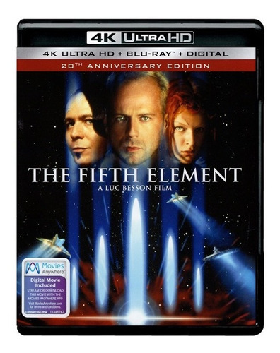 El Quinto Elemento Pelicula 4k Ultra Hd + Blu-ray + Cop Dig