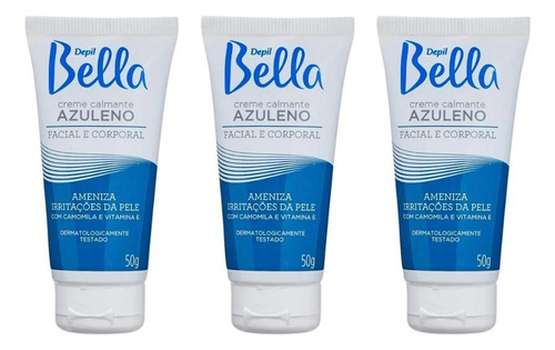 Creme Calmante Depil Bella Facial E Corporal Azuleno 50g-3un