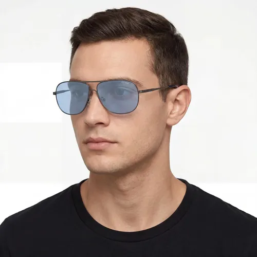 Guess Gf0208 Óculos Sol Aviador Metal Gunmetal Masculino Uv