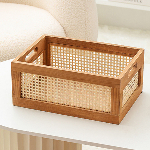 Cesta Decorativa N2 Para Almacenamiento De Libros, Cestas Te