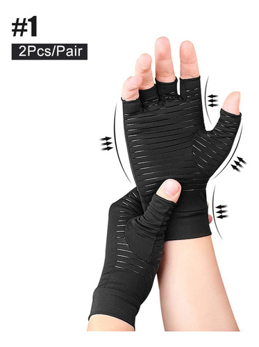 1 Par De Guantes De Compresión De Cobre Para Artritis