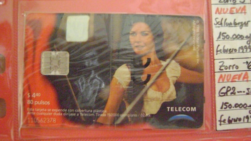 Tarjeta Telefonica Colecc Telecom Peliculas Zorro 5 Nva