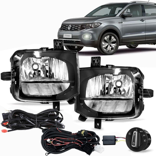 Farol De Milha Auxiliar T-cross 2018 A 2022 Drl + Pisca Led